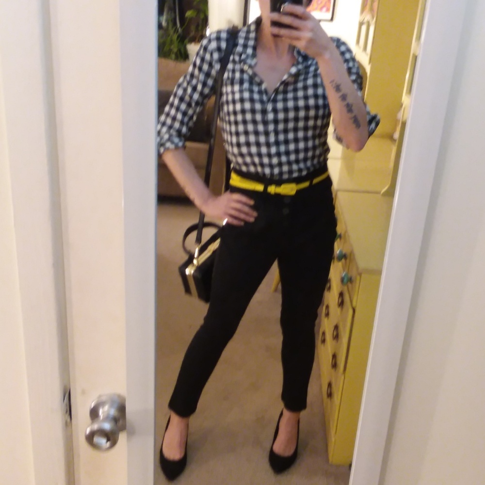 J.Crew Gingham Print %100 Cotton Long Sleeve Shirt